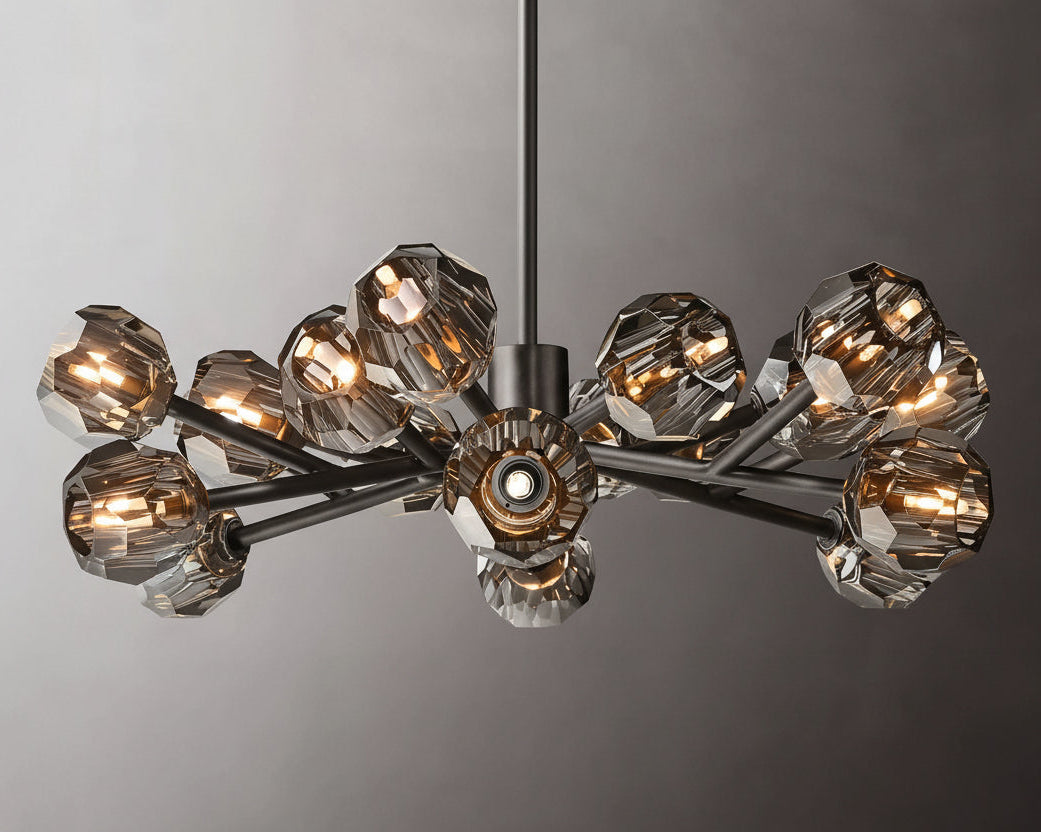 Crepura Glass Round Chandelier 36"