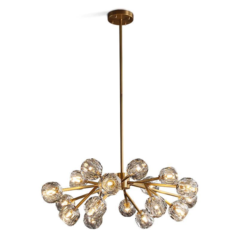 Crepura Glass Round Chandelier 36"