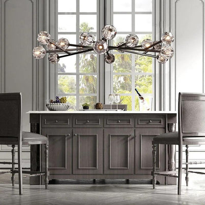 Crepura Glass Round Chandelier 60"