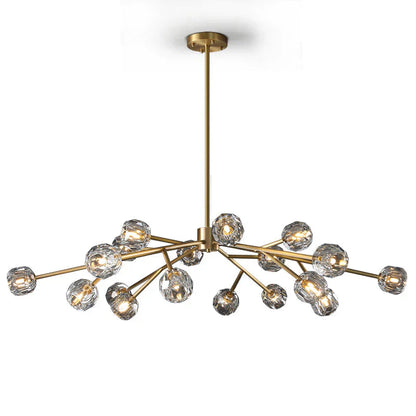 Crepura Glass Round Chandelier 60"