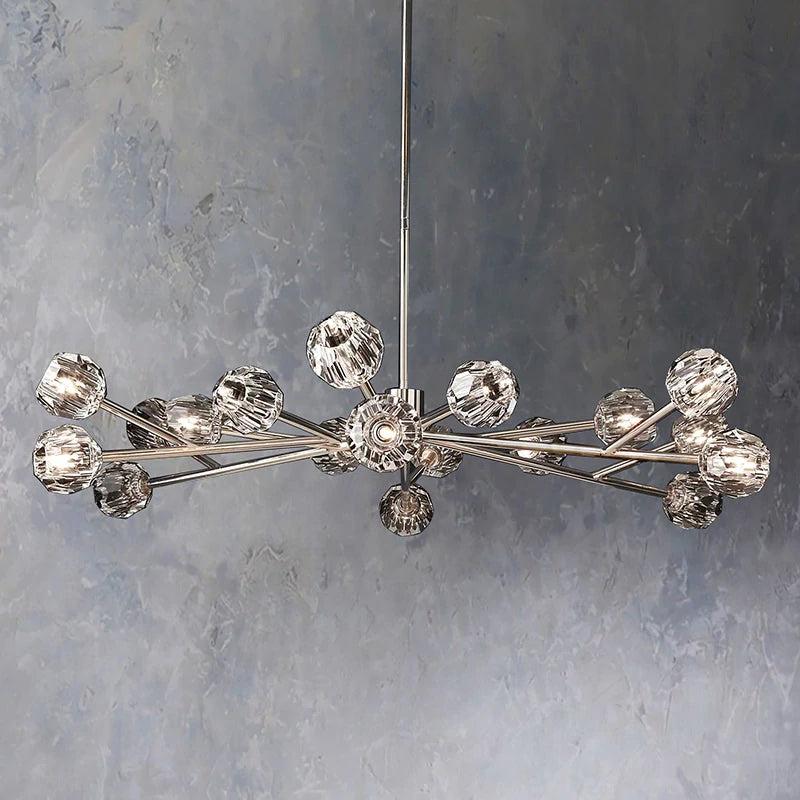 Crepura Glass Round Chandelier 60"