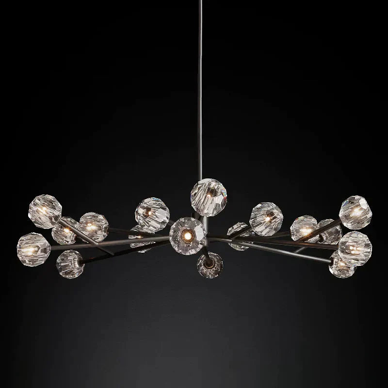 Crepura Glass Round Chandelier 60"