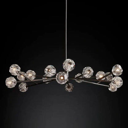 Crepura Glass Round Chandelier 60"