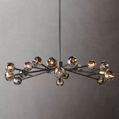 Crepura Glass Round Chandelier 60"
