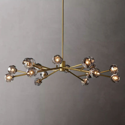 Crepura Glass Round Chandelier 60"