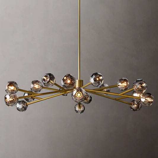 Crepura Glass Round Chandelier 60"
