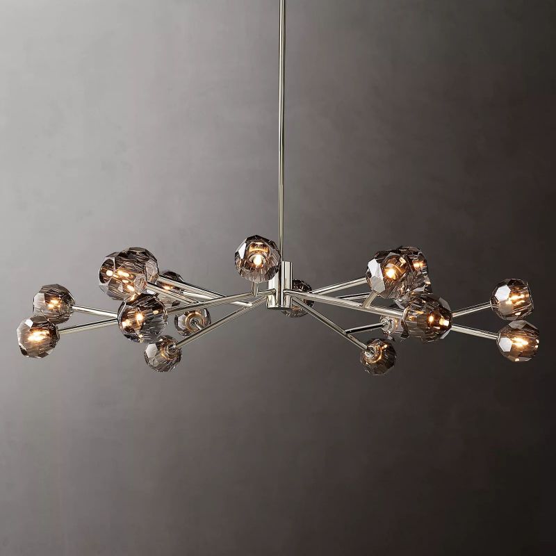 Crepura Glass Round Chandelier 60"