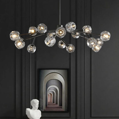 Crepura Glass Round Chandelier 48"