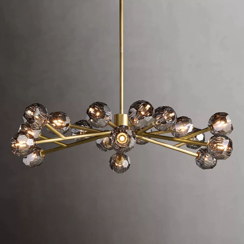 Crepura Glass Round Chandelier 48"