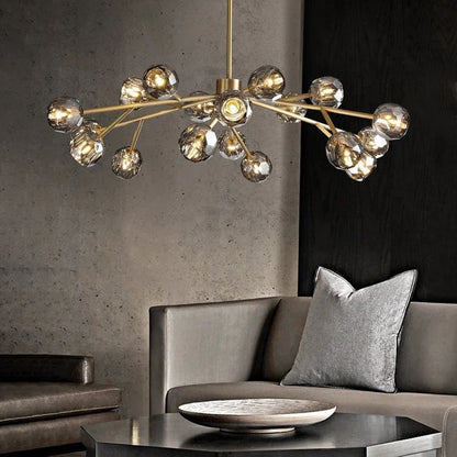 Crepura Glass Round Chandelier 48"