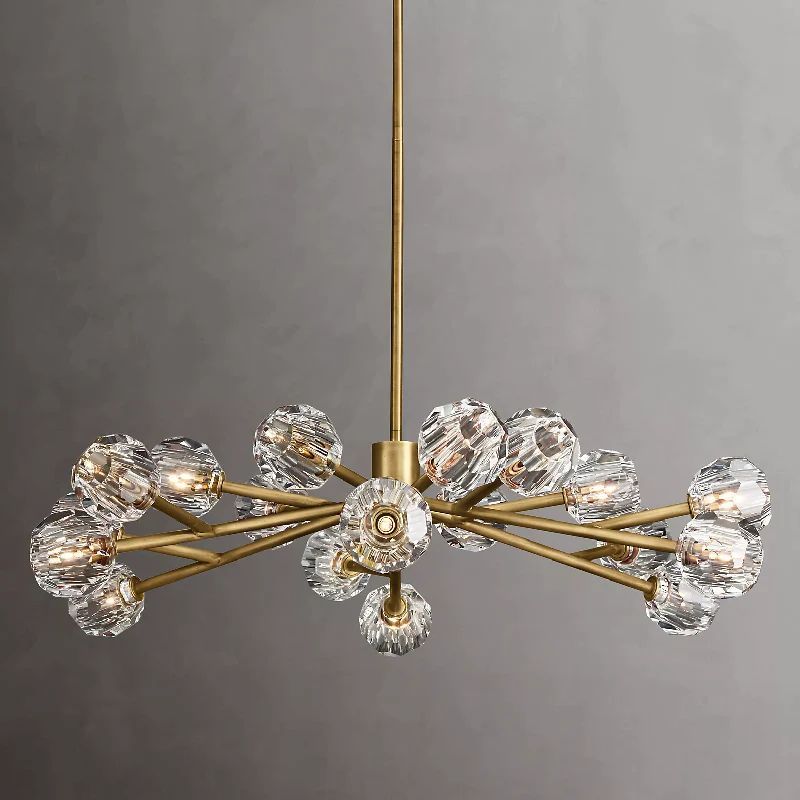 Crepura Glass Round Chandelier 48"