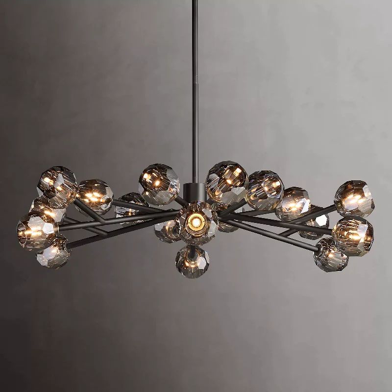 Crepura Glass Round Chandelier 48"