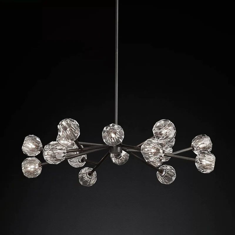 Crepura Glass Round Chandelier 48"