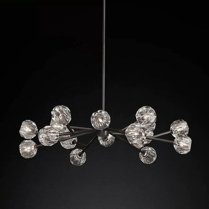 Crepura Glass Round Chandelier 48"