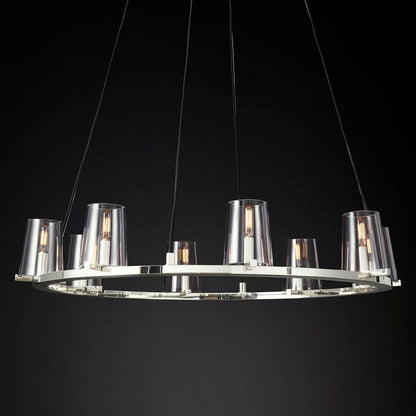 Kuseau Glass Round Chandelier 36"