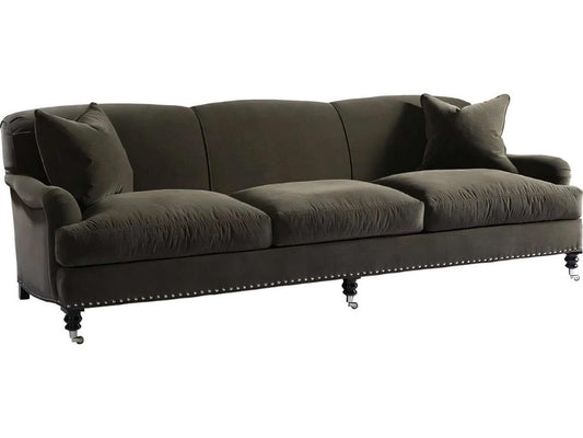 Albert Configurable Sofa with Turned Legs and Nailhead Trim