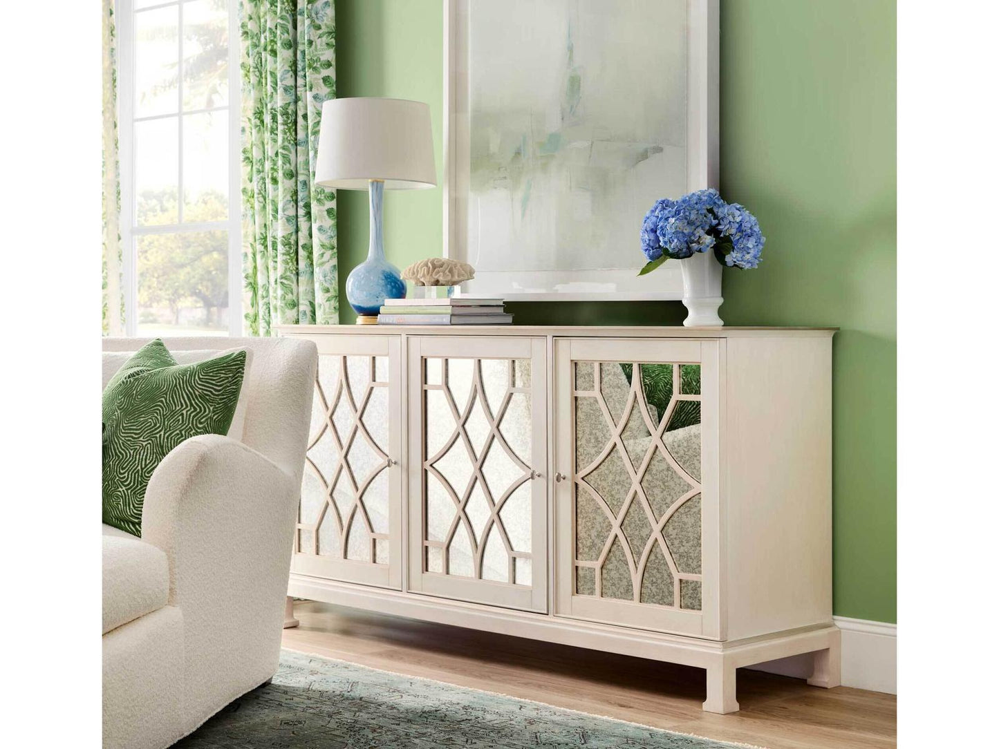 Colony Credenza Three Door Dining Storage Cabinet
