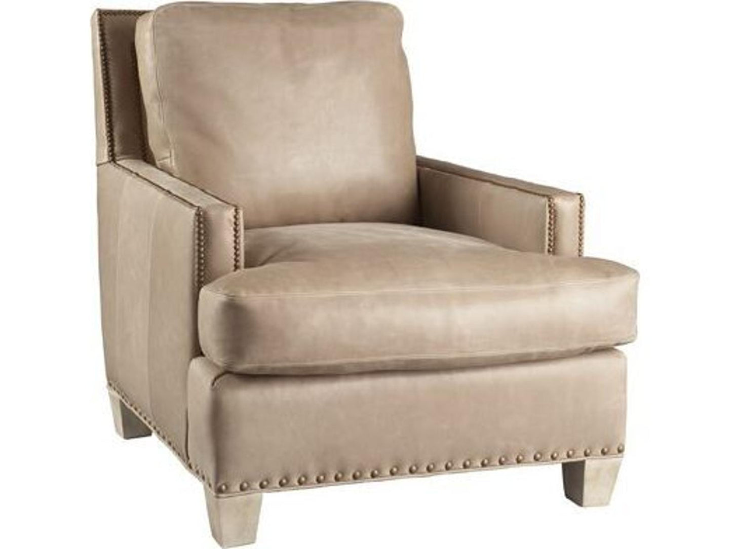 Smithfield Leather Accent Chair with Tapered Wood Legs