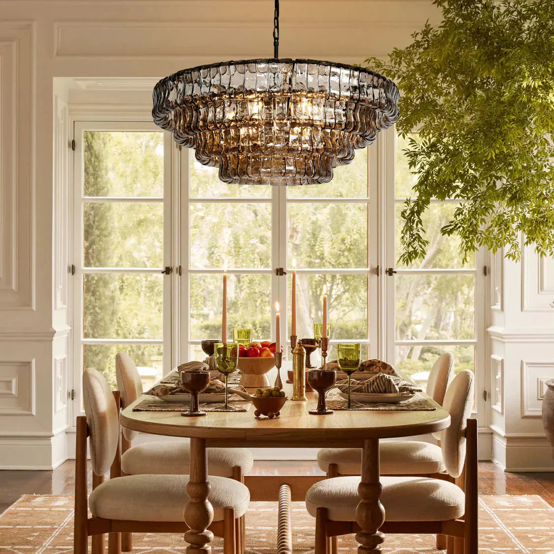Ghiara Glass Round Chandelier