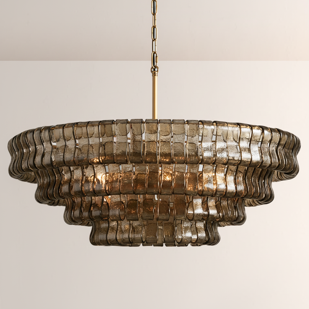 Ghiara Glass Round Chandelier