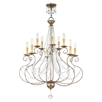 Livex Lighting Isabella 32 Inch 10 Light Chandelier Cp77867
