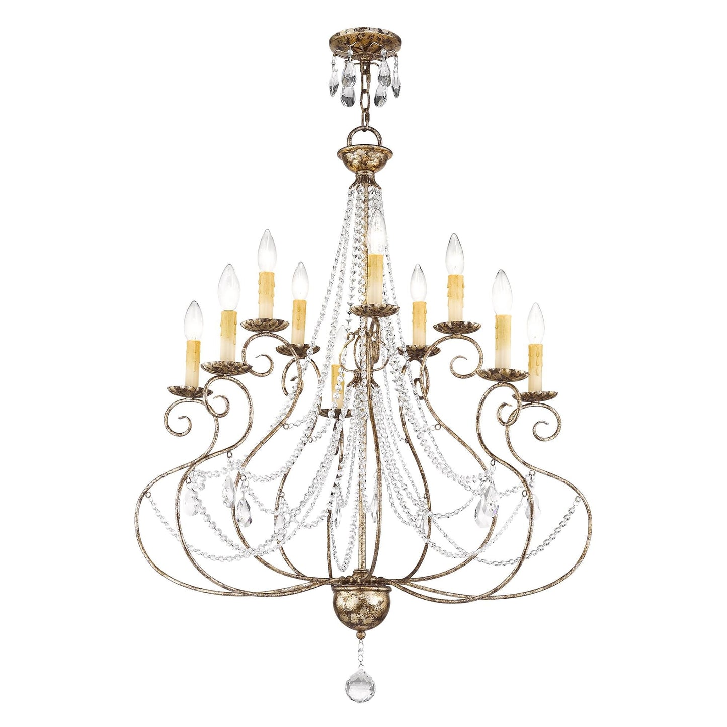 Livex Lighting Isabella 32 Inch 10 Light Chandelier Cp77867