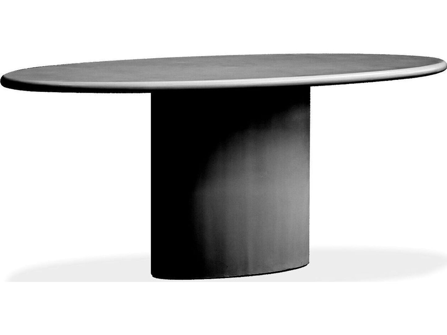 Tugg 87 Inch Oval Dining Table in Dusk Black Microskin