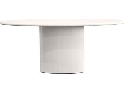 Tugg 78-Inch Oval Dining Table in Ivory Tusk Microskin