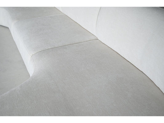Moritz 3-Piece Sectional Sofa in Alabaster Tweed Fabric