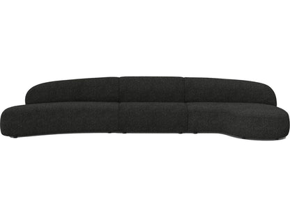 Moritz 3-Piece Sectional Sofa in Gray Licorice Boucle Fabric