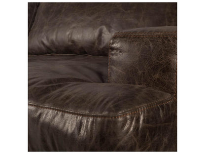Mercana Colburne II 3-Seat Genuine Leather Sofa in Brown