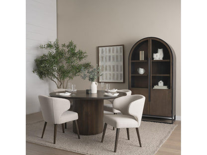 Terra Fluted Dining Table with 4 Niles Chairs and Sloan Cabinet Set