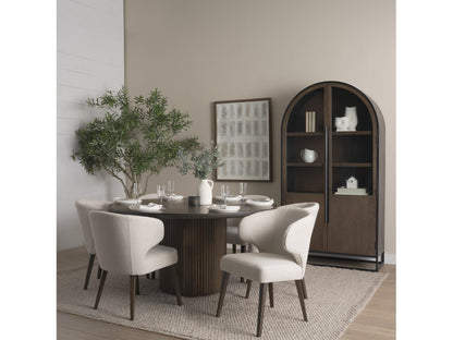 Terra Fluted Dining Table - 6 Niles Chairs - Sloan Cabinet