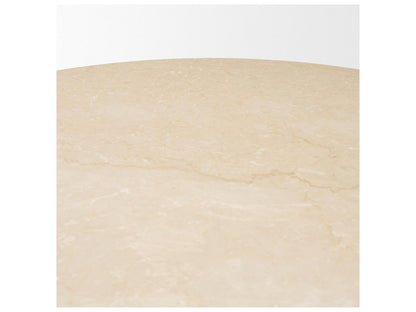 Mercana Sorrano 59 Botticino Marble Round w/ Fluted Base Dining Table,"<div class="flex-col">
<span class="font-semibold">Features</span><ul>
<li class="text-sm"><div>59.0L x 59.0W x 30.5H</div></li>
<li class="text-sm"><div>Crafted from Botticino marble