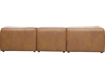 Form 5-Seat Full Top-Grain Leather Sectional Sofa in Sonoran Tan