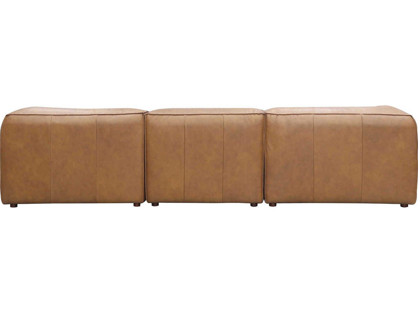 Form 5-Seat Modular Brown Leather Sectional Sofa