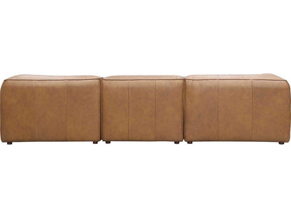 Form 5-Seat Modular Brown Leather Sectional Sofa