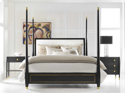 Concourde 3-Drawers Nightstand with Ebony Painted Finish