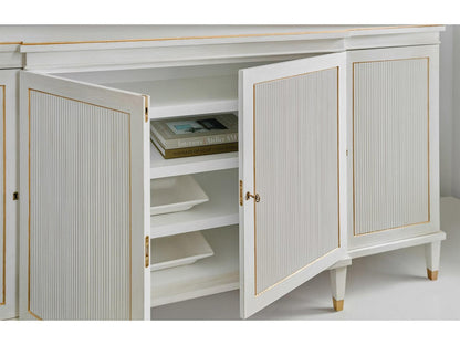 Swedish 76-Inch Sideboard with Gold Leaf Detailing