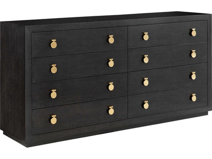 Mirage Double Dresser in Black Lacewood and Oak
