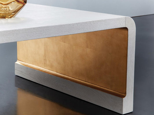 Dambri Rectangular Coffee Table in White Painted Random Oak Veneer