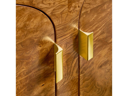 Arches 81-Inch Burlwood Brass Sideboard