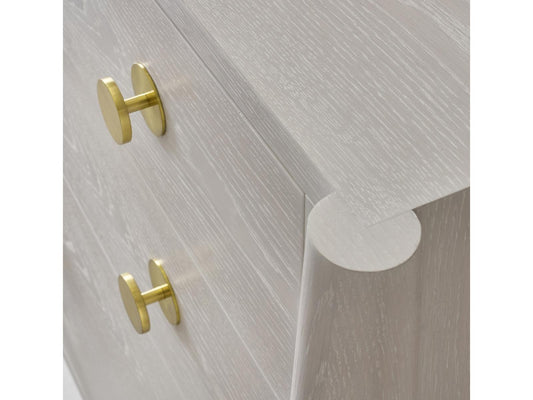Concourde Gray Double Dresser with Brass Accents