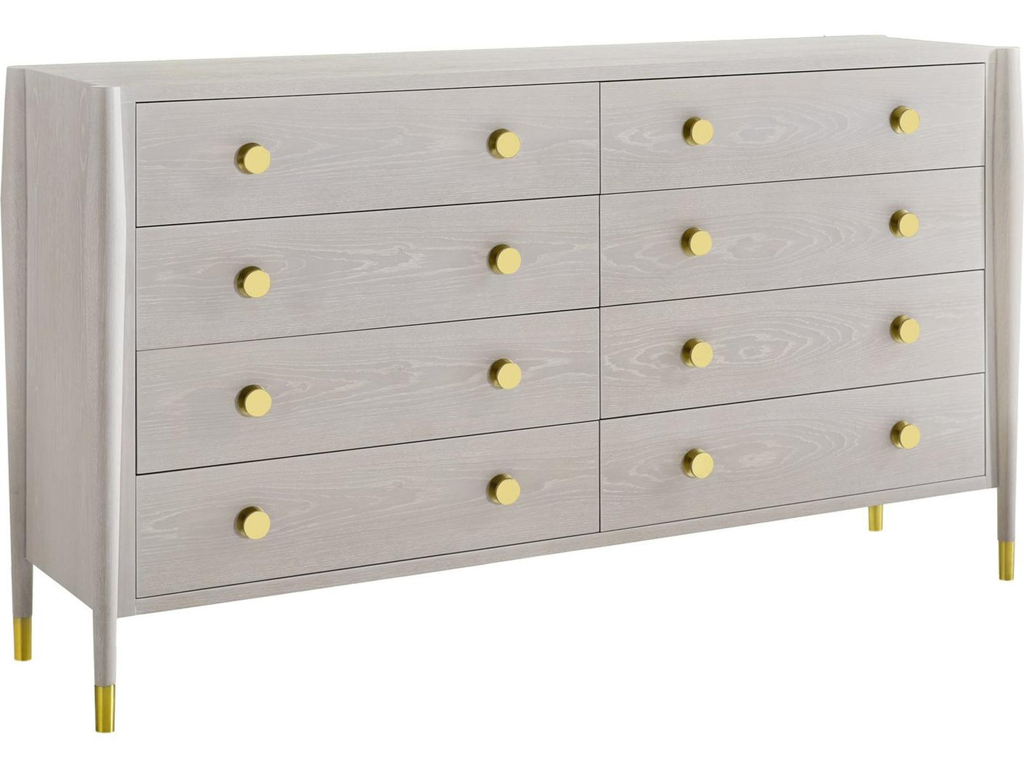 Concourde Gray Double Dresser with Brass Accents