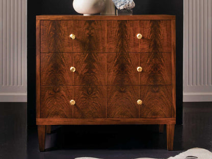 Pegano 3-Drawer Nightstand in Brown