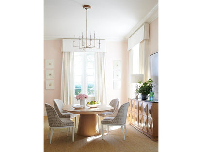 Discus Round Extendable Wood Dining Table