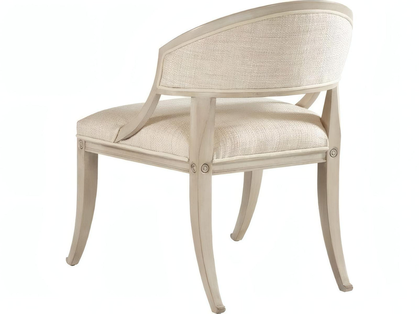 Inese Upholstered Armless Dining Side Chair with Exposed Wood Frame