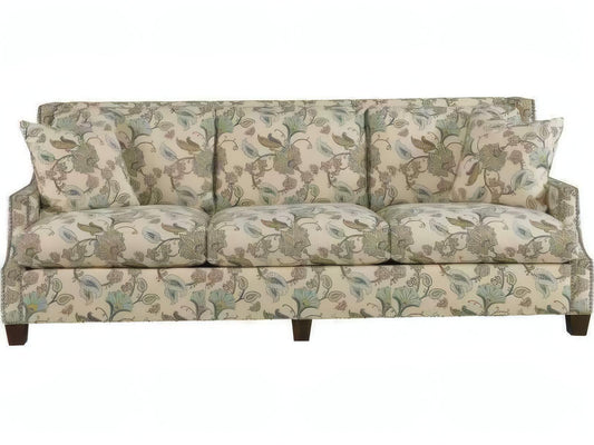Manhattan 3-Seat Upholstered Sofa with Exposed Wood Legs