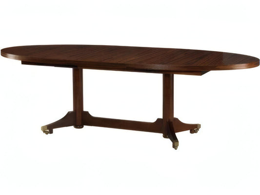London Oval Wood Dining Table with Extension Leaf
