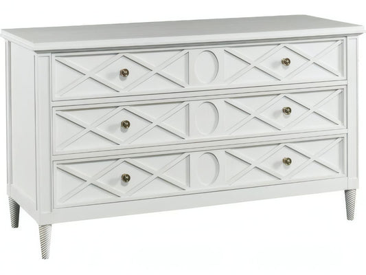 Silhouette 3-Drawer Maple Wood Dresser with Antique Metal Pulls